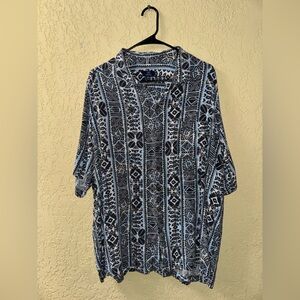 Men's Blue Patterned Shirt By George 2XL Hawaiian style